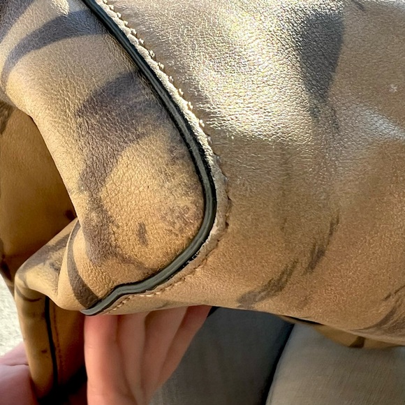 Moschino Leather Recycle Drawstring Bag Tote With Shoulder Strap - Picture 7 of 14